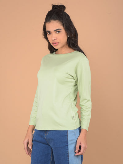 Green T-Shirt-Women T-Shirts-Crimsoune Club