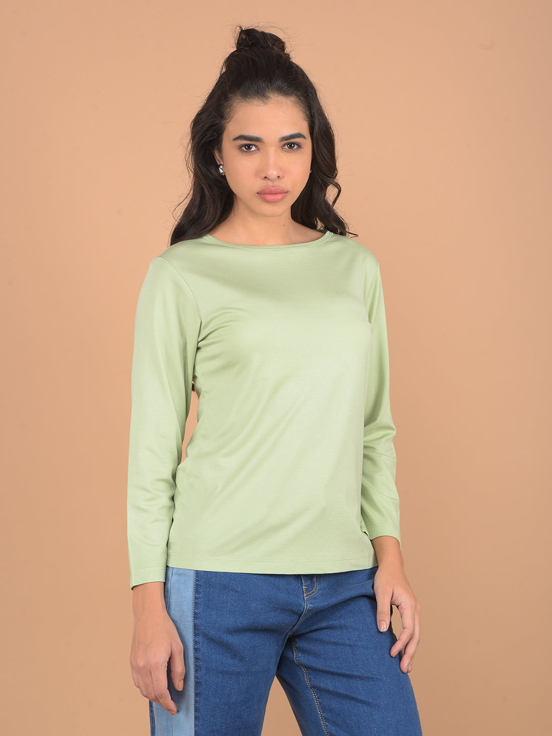 Green T-Shirt-Women T-Shirts-Crimsoune Club