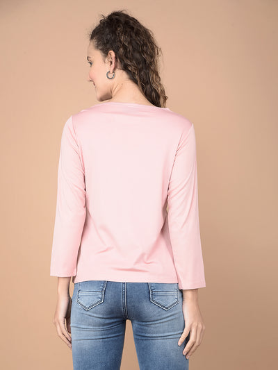 Peach Crop Length T-Shirt