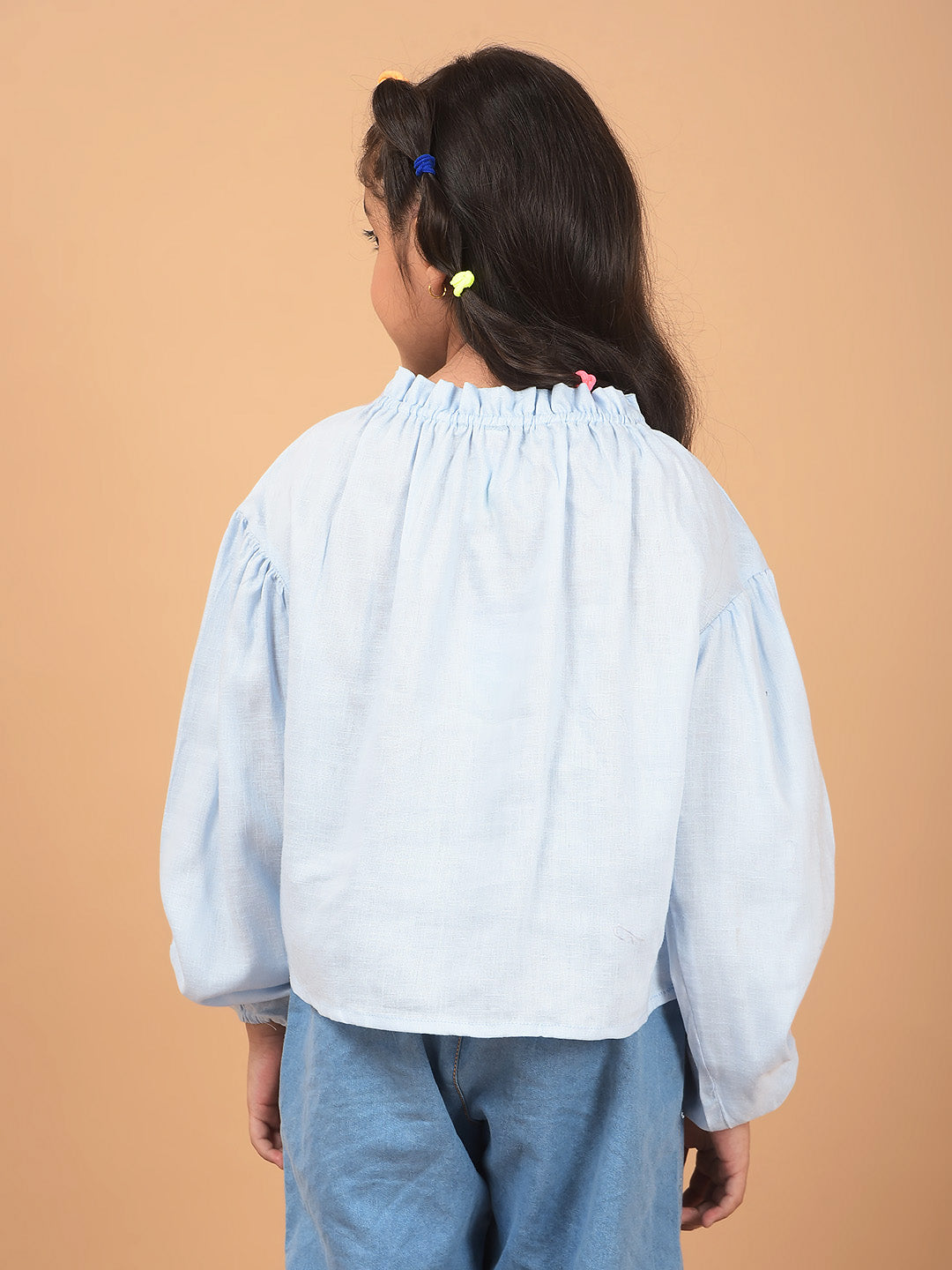 Blue Linen Top