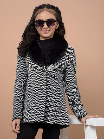 Black Jacquard Coat