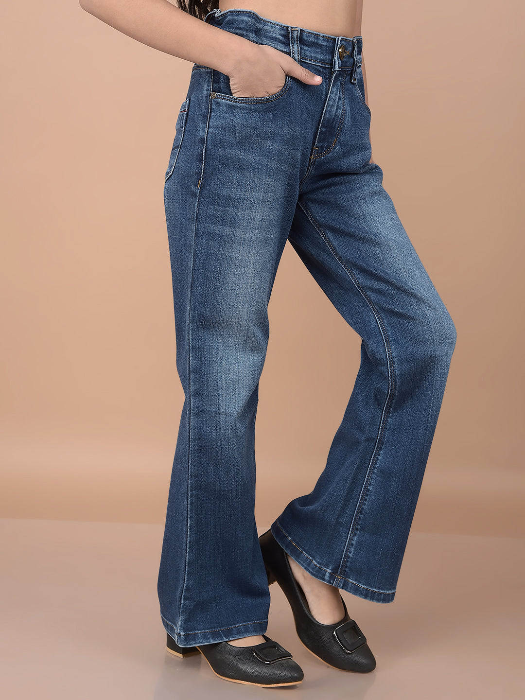 Blue Bootcut Jeans