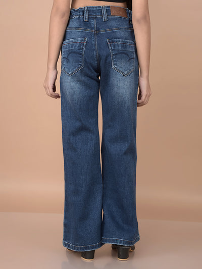 Blue Bootcut Jeans