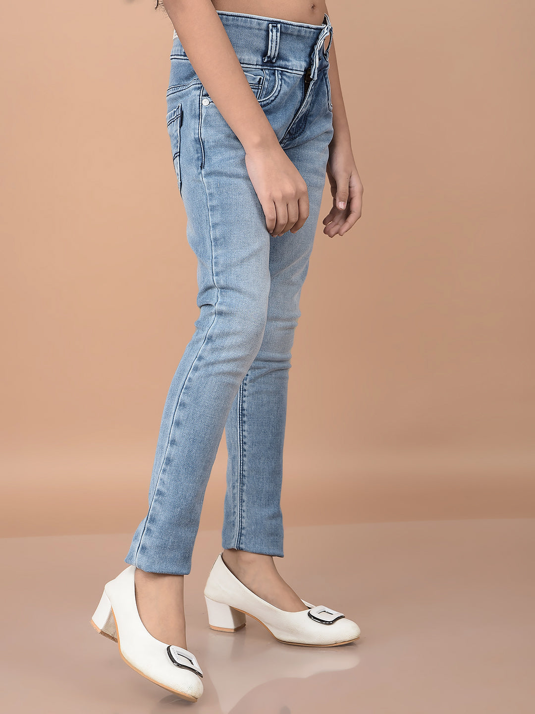 Blue High-Waist Jeans