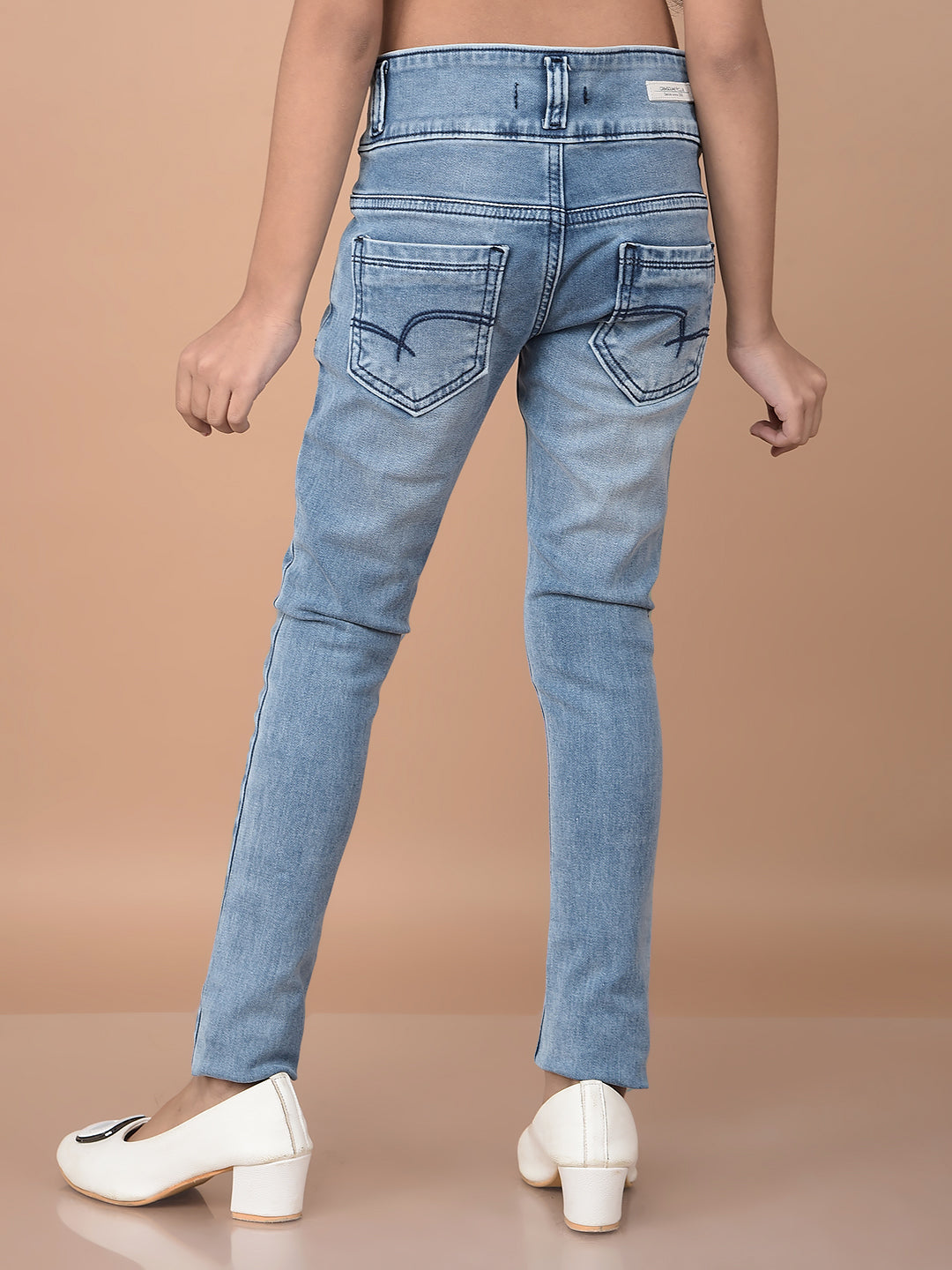 Blue High-Waist Jeans