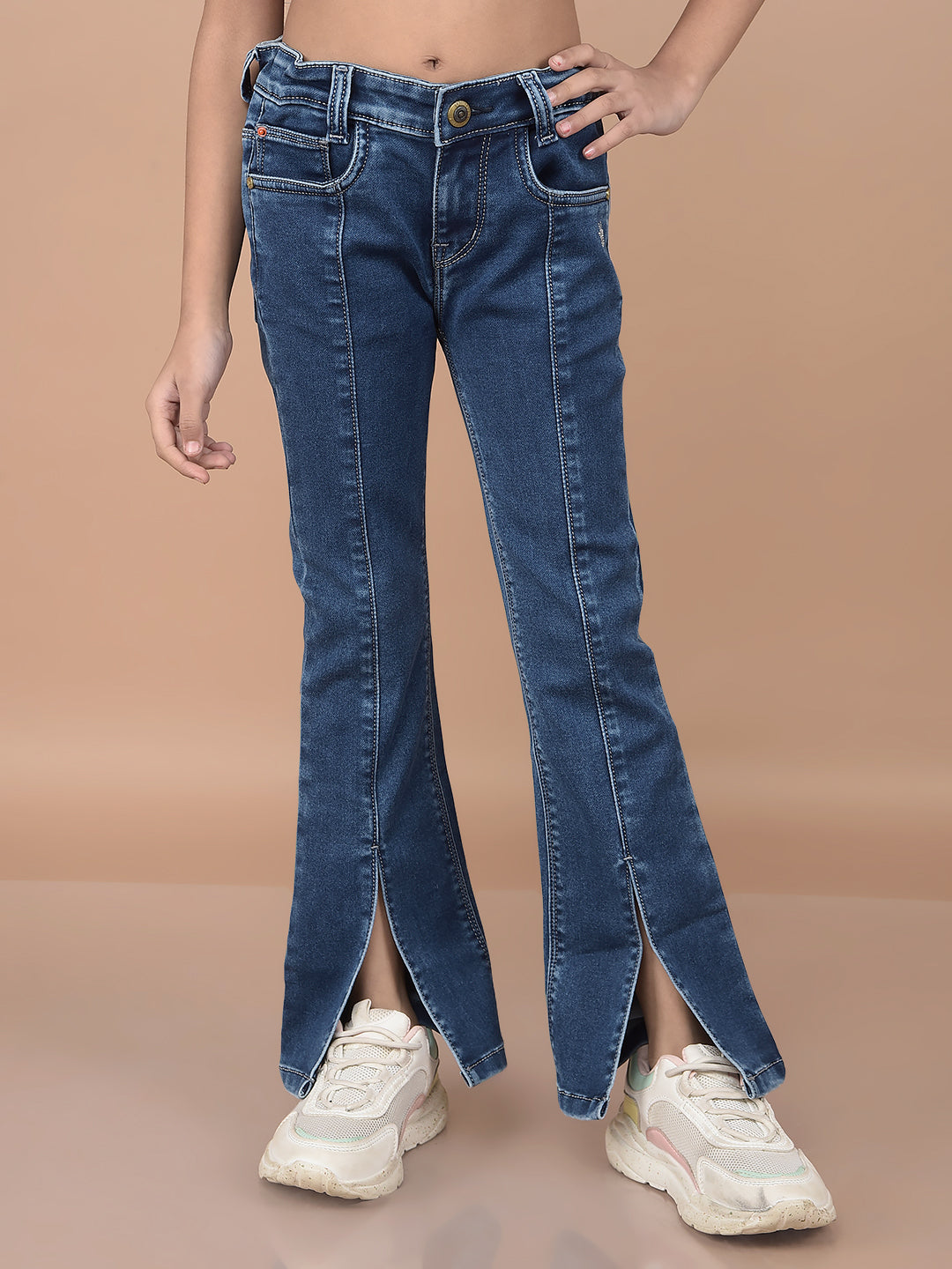 Blue Bootcut Jeans