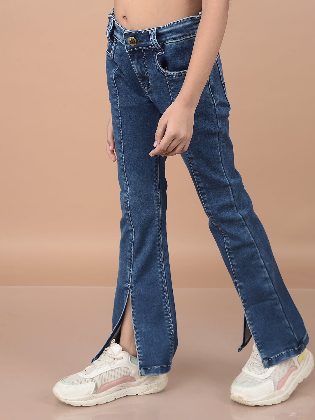 Blue Bootcut Jeans