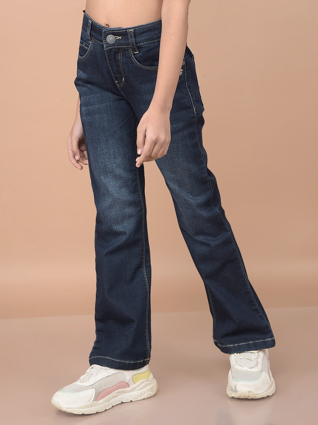 Blue Bootcut Jeans