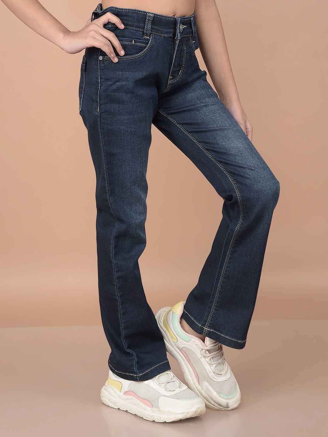 Blue Bootcut Jeans