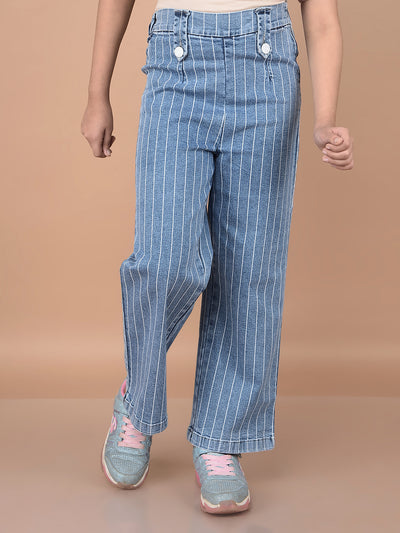 Striped Bootcut Jeans