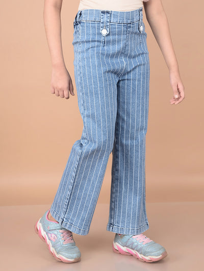 Striped Bootcut Jeans