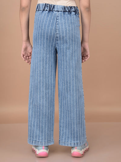 Striped Bootcut Jeans