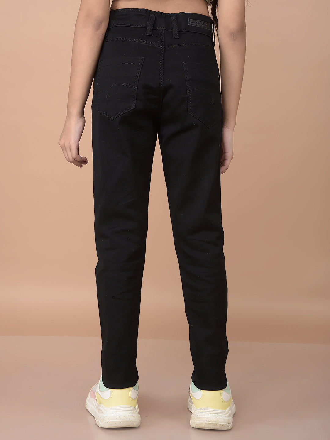 Black Skinny High-Waist Jeans