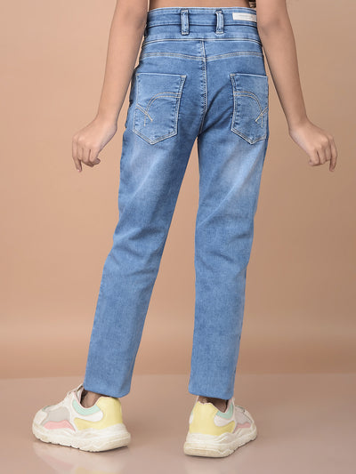 Blue Skinny High-Waist Jeans