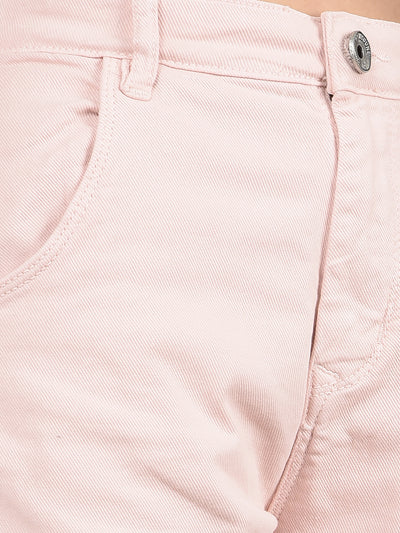 Pink Relaxed Fit Cargo Jeans