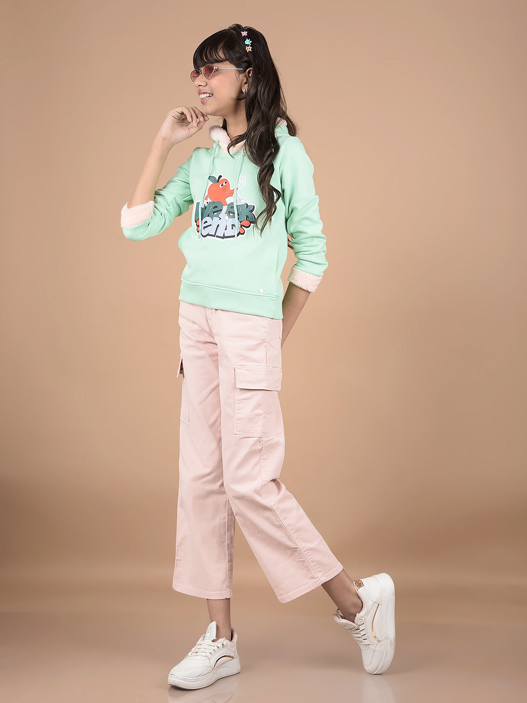 Pink Relaxed Fit Cargo Jeans