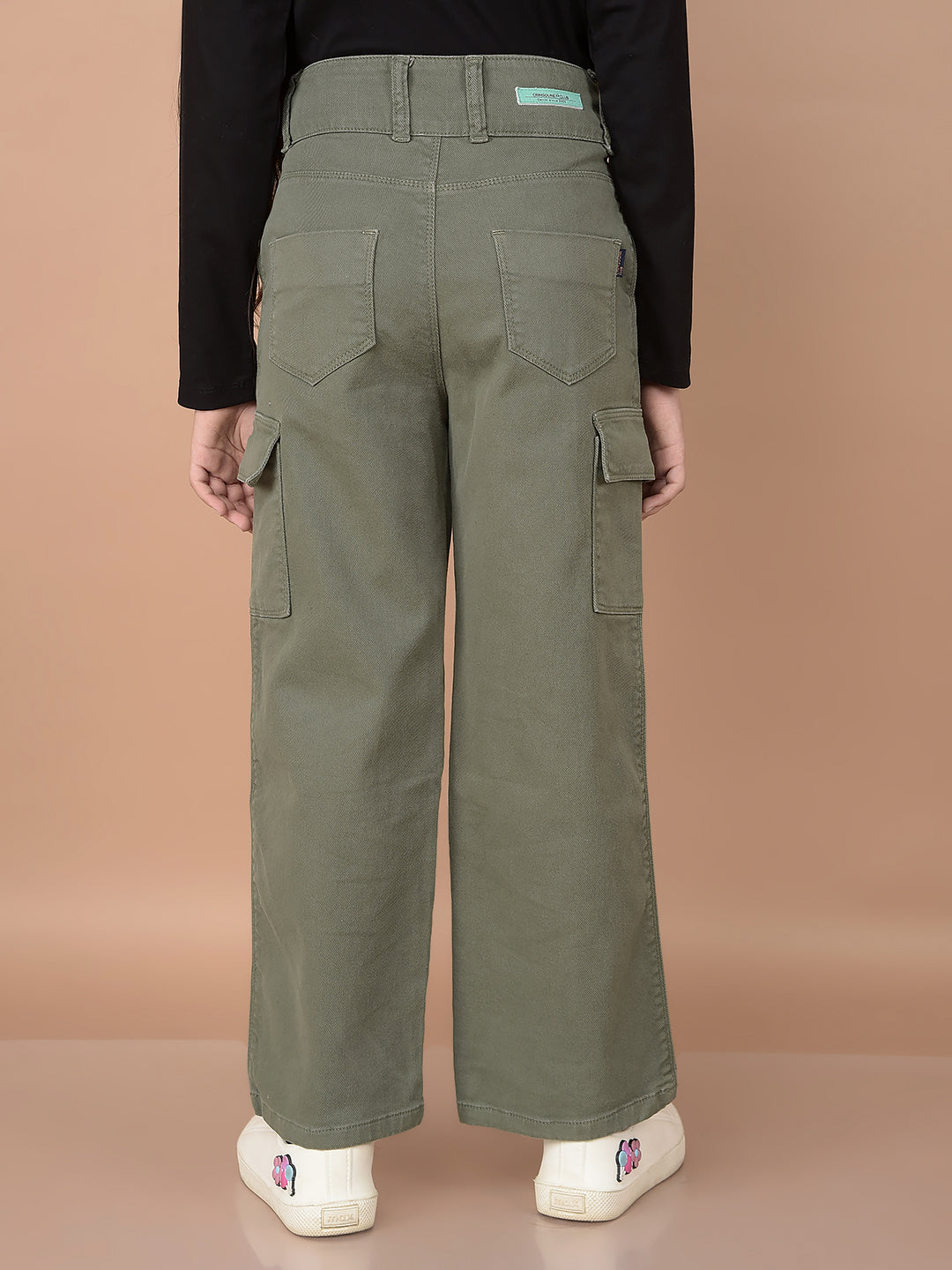 Green Relaxed Fit Cargo Jeans