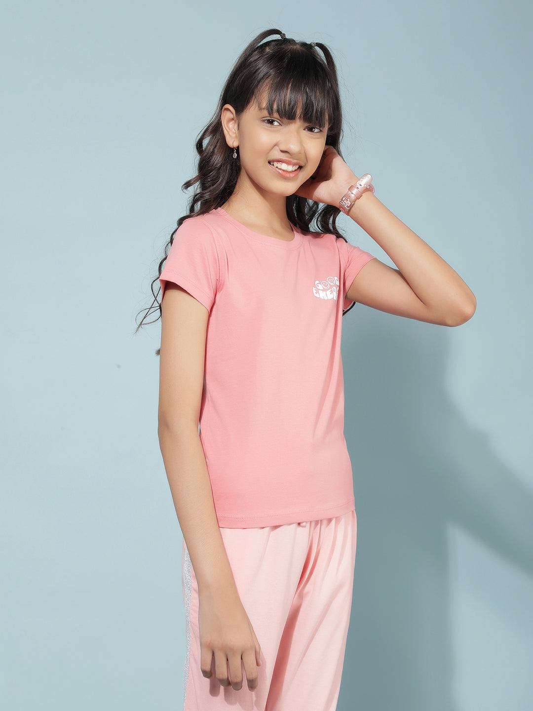 Peach T-Shirt-Girls T-Shirts-Crimsoune Club