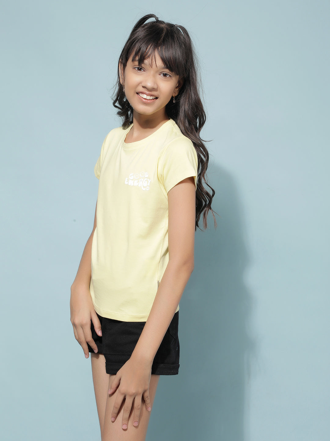 Yellow T-Shirt-Girls T-Shirts-Crimsoune Club