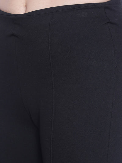 Black Trackpants-Women Trackpants-Crimsoune Club