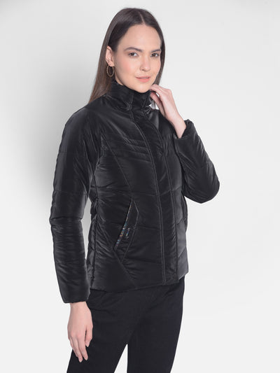 Black Puffer Jacket-Women Jackets-Crimsoune Club