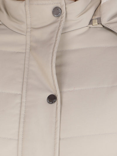 Grey Quilted Jacket-Women Jackets-Crimsoune Club