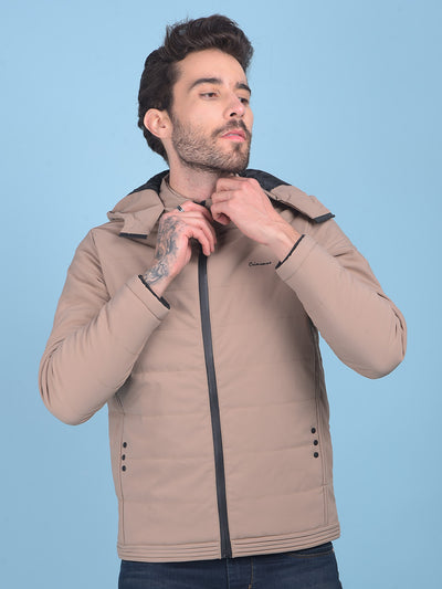 Camel Brown Light Padding Jacket-Men Jackets-Crimsoune Club