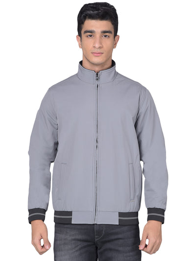 Grey Reversible Bomber Jacket-Men Jackets-Crimsoune Club