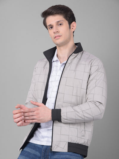 Grey Reversible Bomber Jacket-Men Jackets-Crimsoune Club