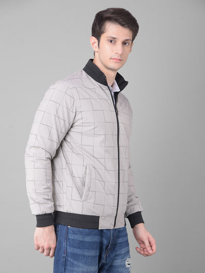 Grey Reversible Bomber Jacket-Men Jackets-Crimsoune Club