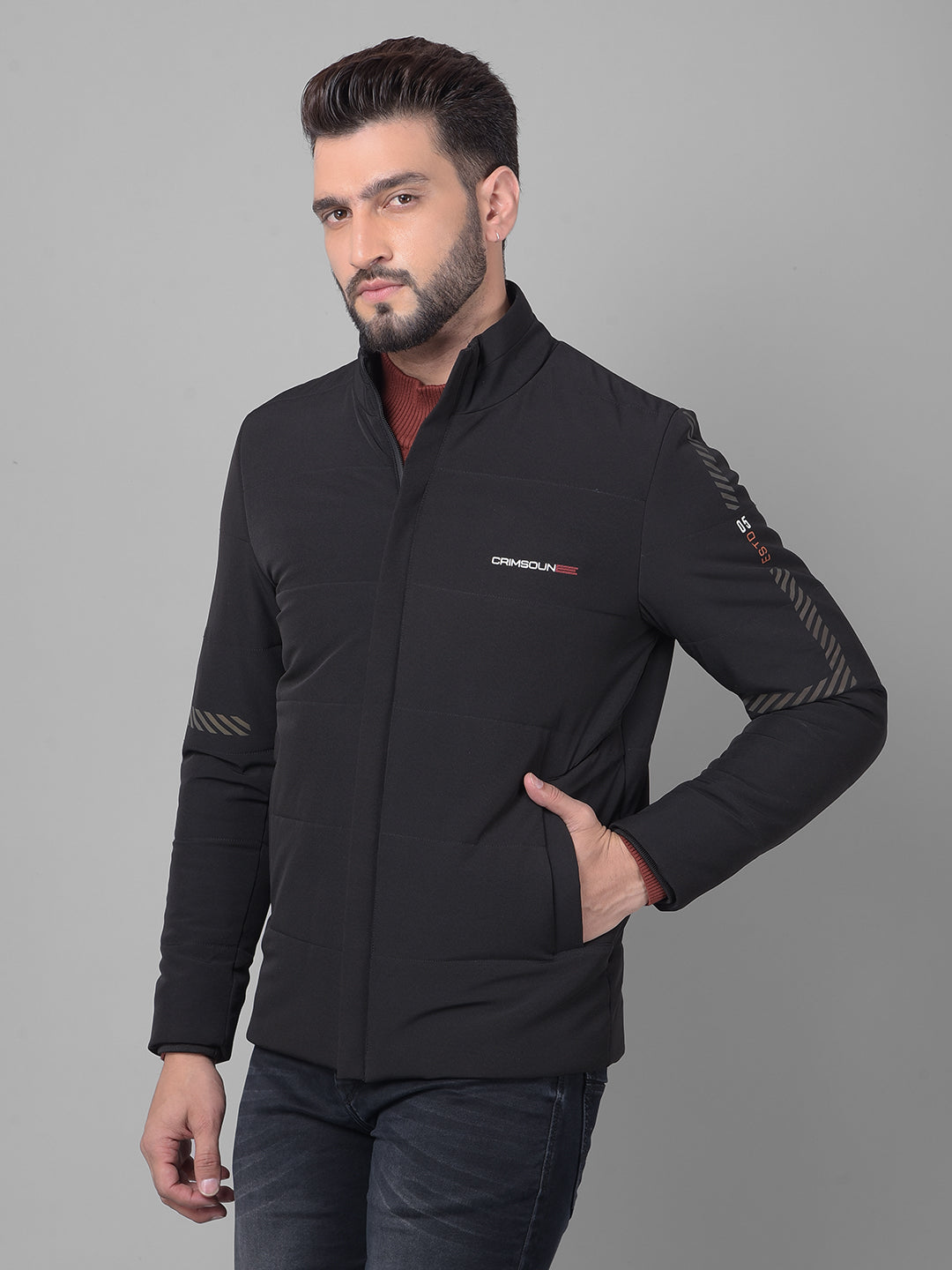 Black Puffer Jacket-Men Jackets-Crimsoune Club