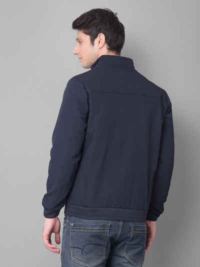 Navy Blue Sporty Jacket-Men Jackets-Crimsoune Club