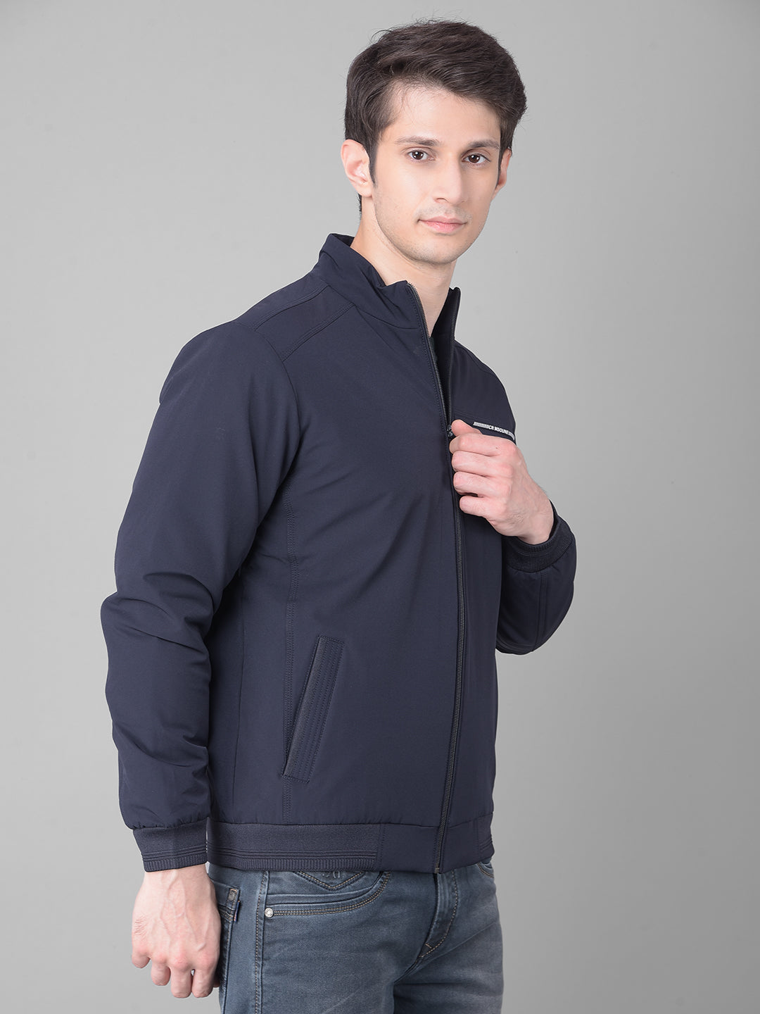 Navy Blue Sporty Jacket-Men Jackets-Crimsoune Club