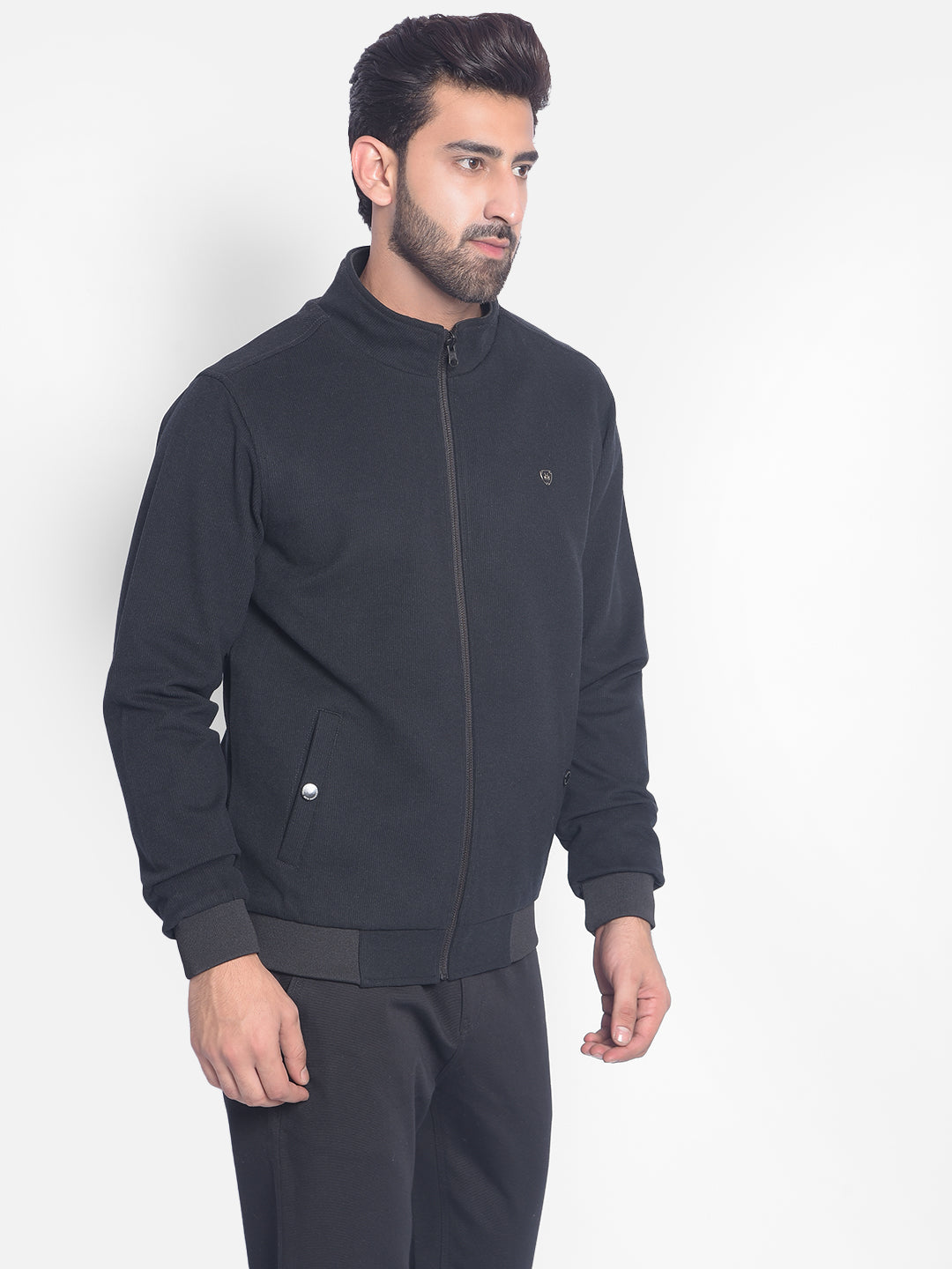 Black Reversible Jacket-Men Jackets-Crimsoune Club