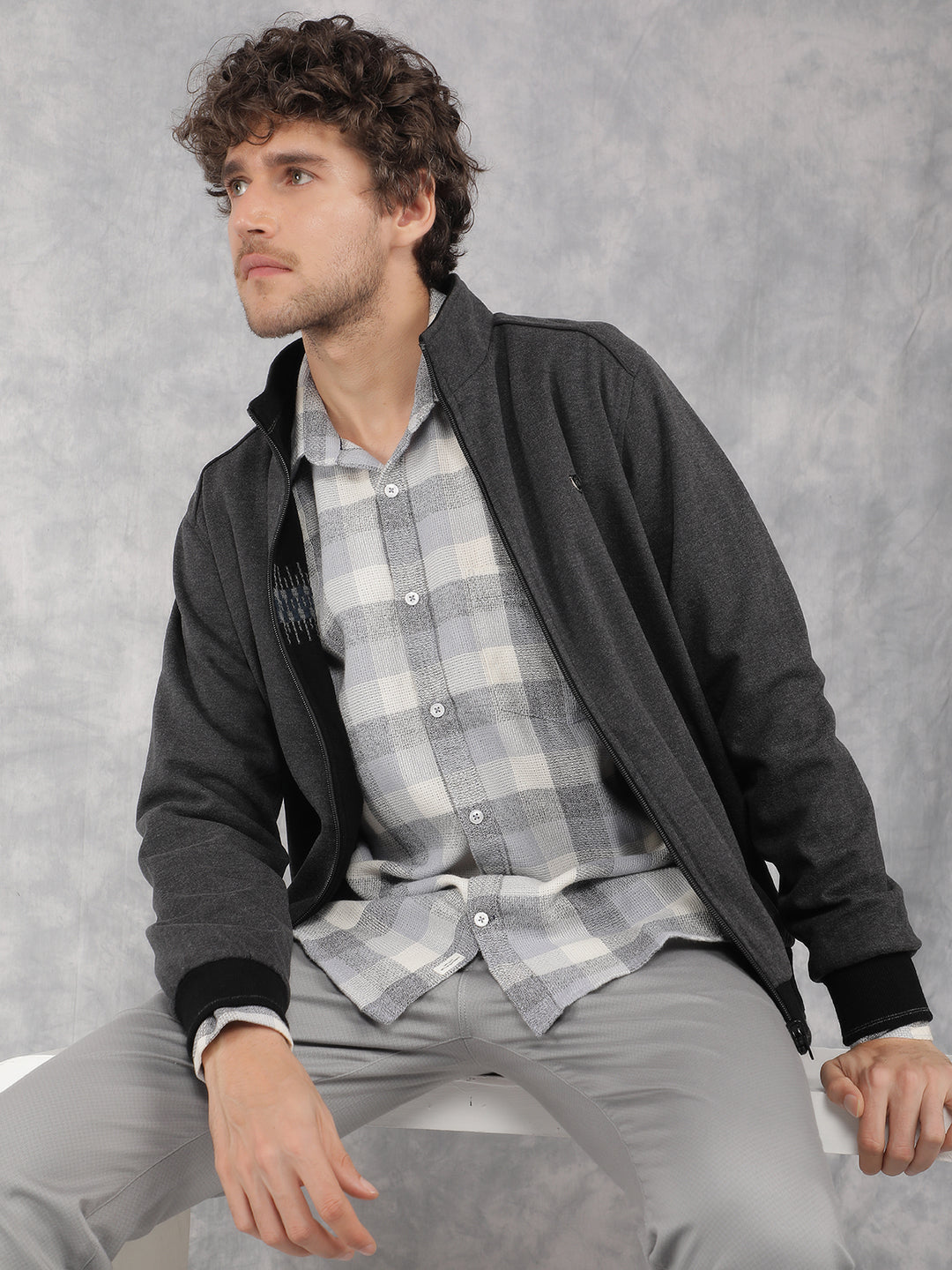 Grey Bomber Reversible Jacket-Men Jackets-Crimsoune Club