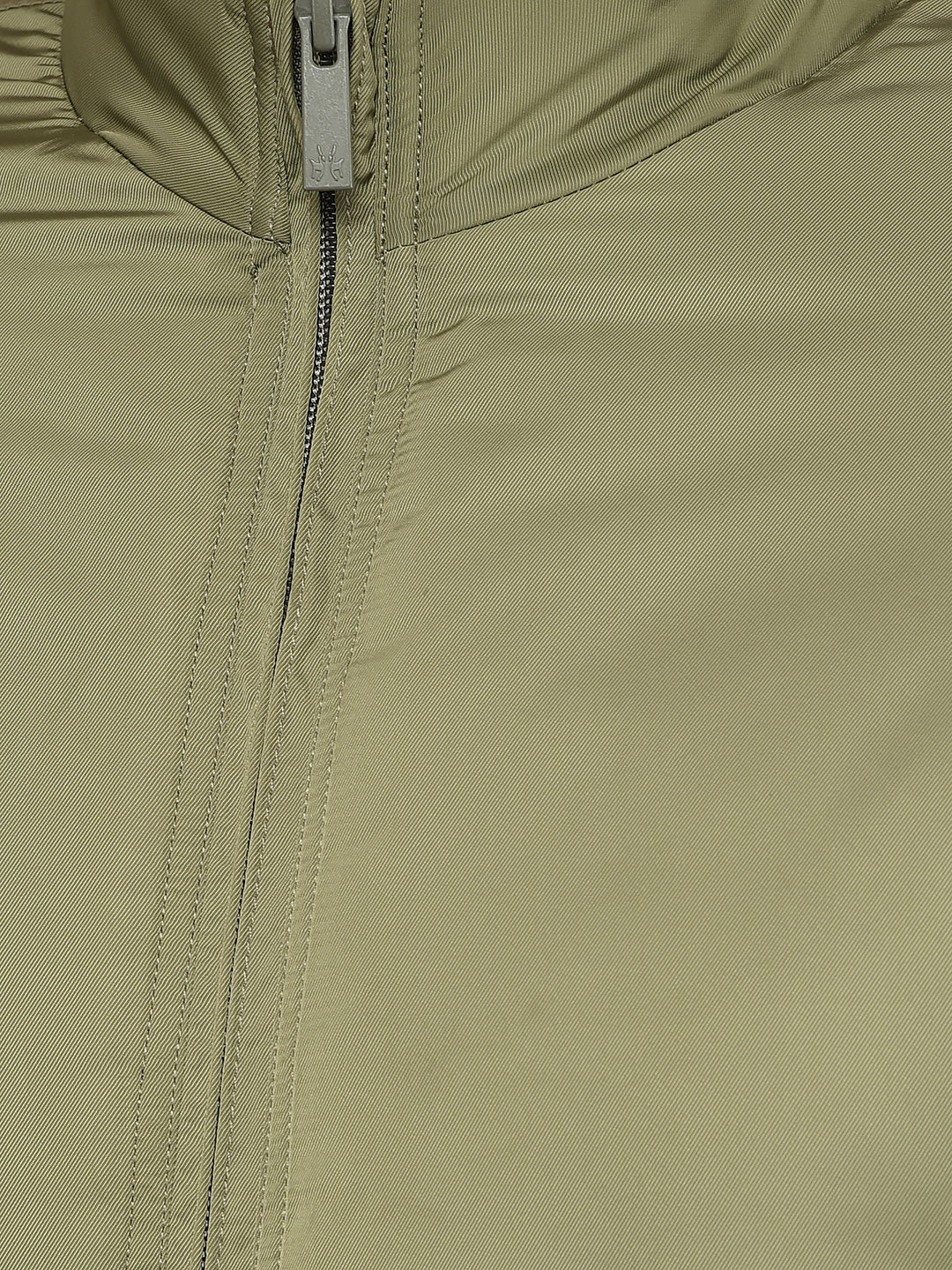 Olive Mock Neck Bomber Jacket-Men Jackets-Crimsoune Club