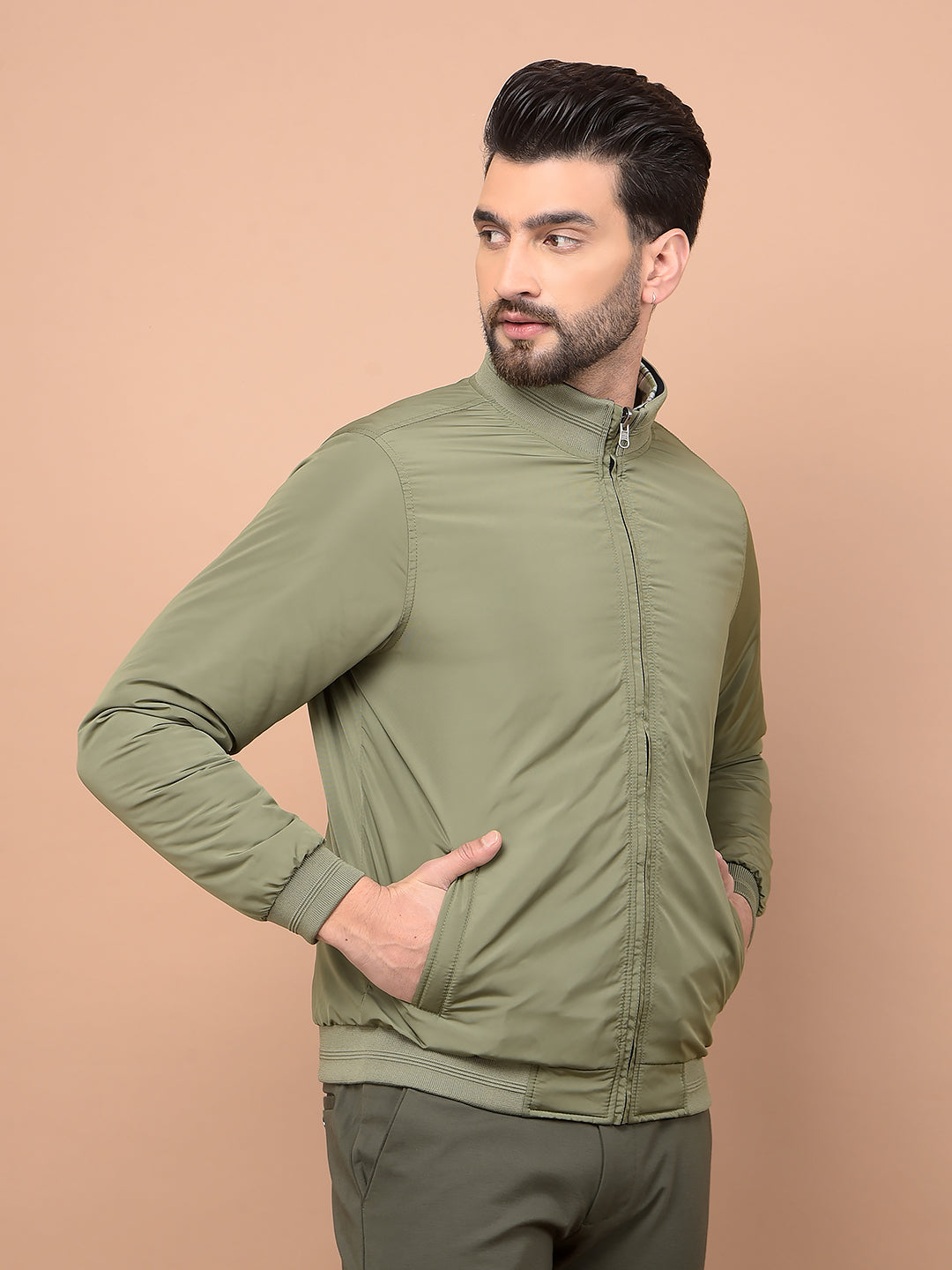 Olive Reversible Jacket-Men Jackets-Crimsoune Club