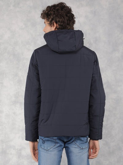 Navy Blue Padded Jacket-Men Jackets-Crimsoune Club