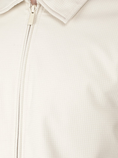 Cream Knitted Jacket-Men Jackets-Crimsoune Club