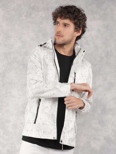 White Printed Jacket-Men Jackets-Crimsoune Club