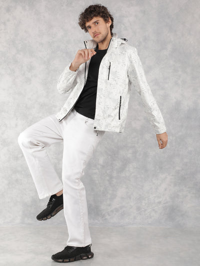 White Printed Jacket-Men Jackets-Crimsoune Club