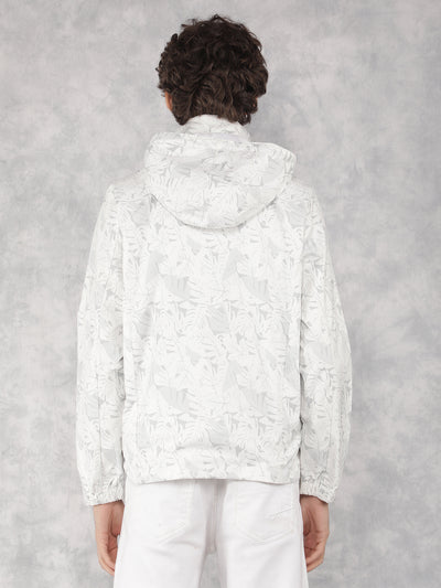 White Printed Jacket-Men Jackets-Crimsoune Club