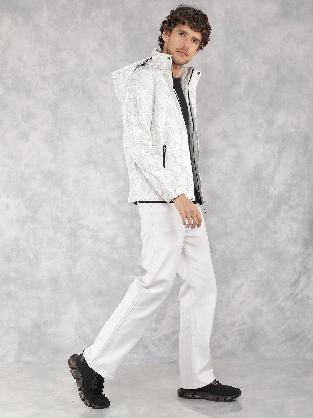 White Printed Jacket-Men Jackets-Crimsoune Club