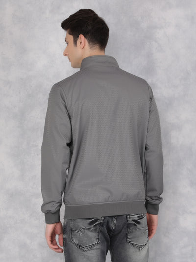 Grey Printed Jacket-Men Jackets-Crimsoune Club