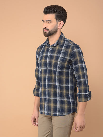 Grey Checked Shirt-Men Shirts-Crimsoune Club