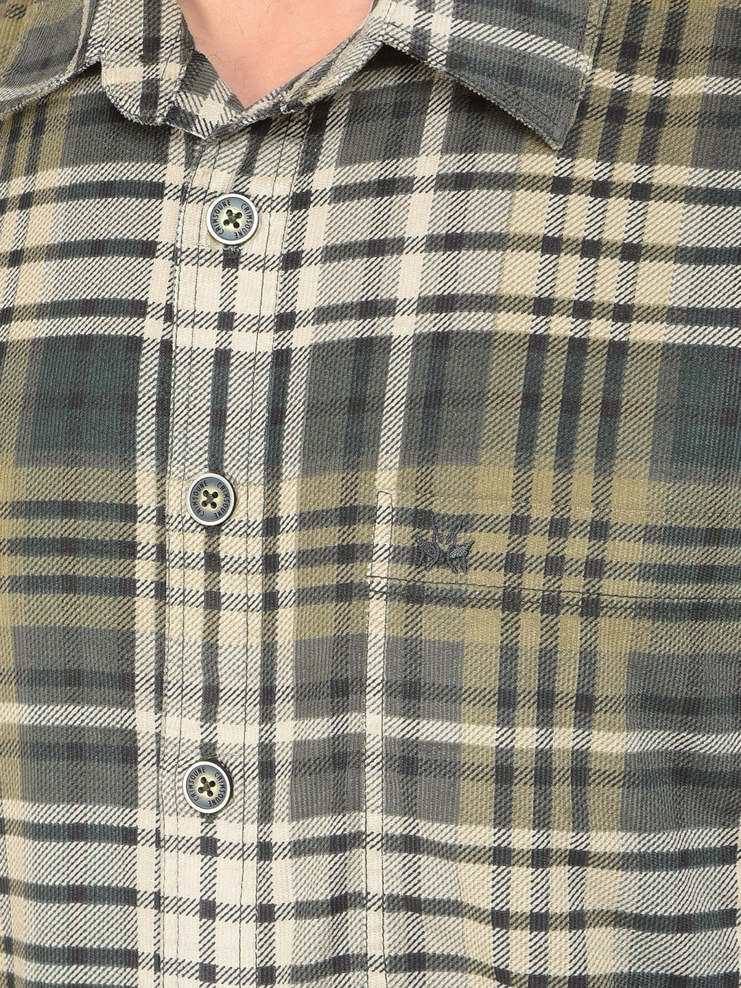 Dark Green Checked 100% Cotton Shirt-Men Shirts-Crimsoune Club