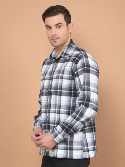 Grey Checked Shirt-Men Shirts-Crimsoune Club