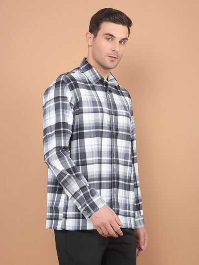 Grey Checked Shirt-Men Shirts-Crimsoune Club