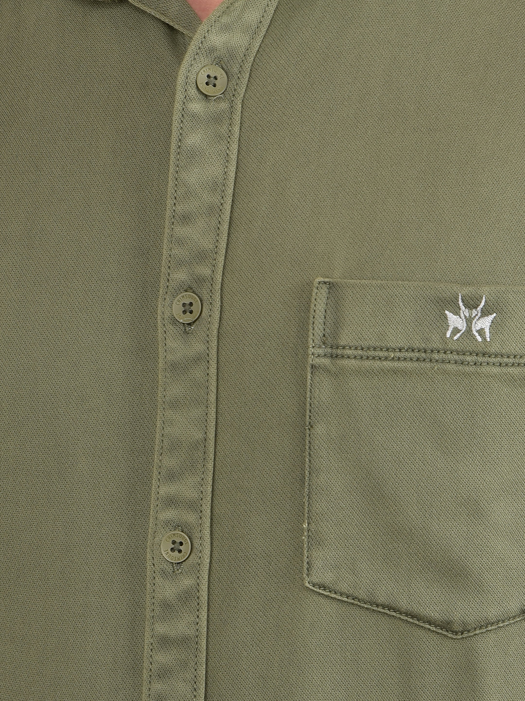 Olive Knitted Shirt-Men Shirts-Crimsoune Club