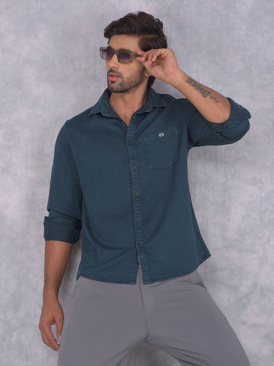 Navy Blue Shirt-Men Shirts-Crimsoune Club